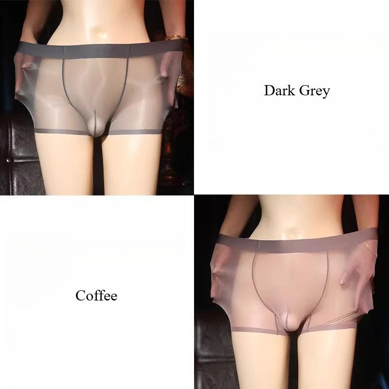 1/2Pcs Sexy Men'S Ultra-Thin Modal Panties Fully Exposed See-Through Transparent Boxers Comfortable Breathable Men'S Shorts