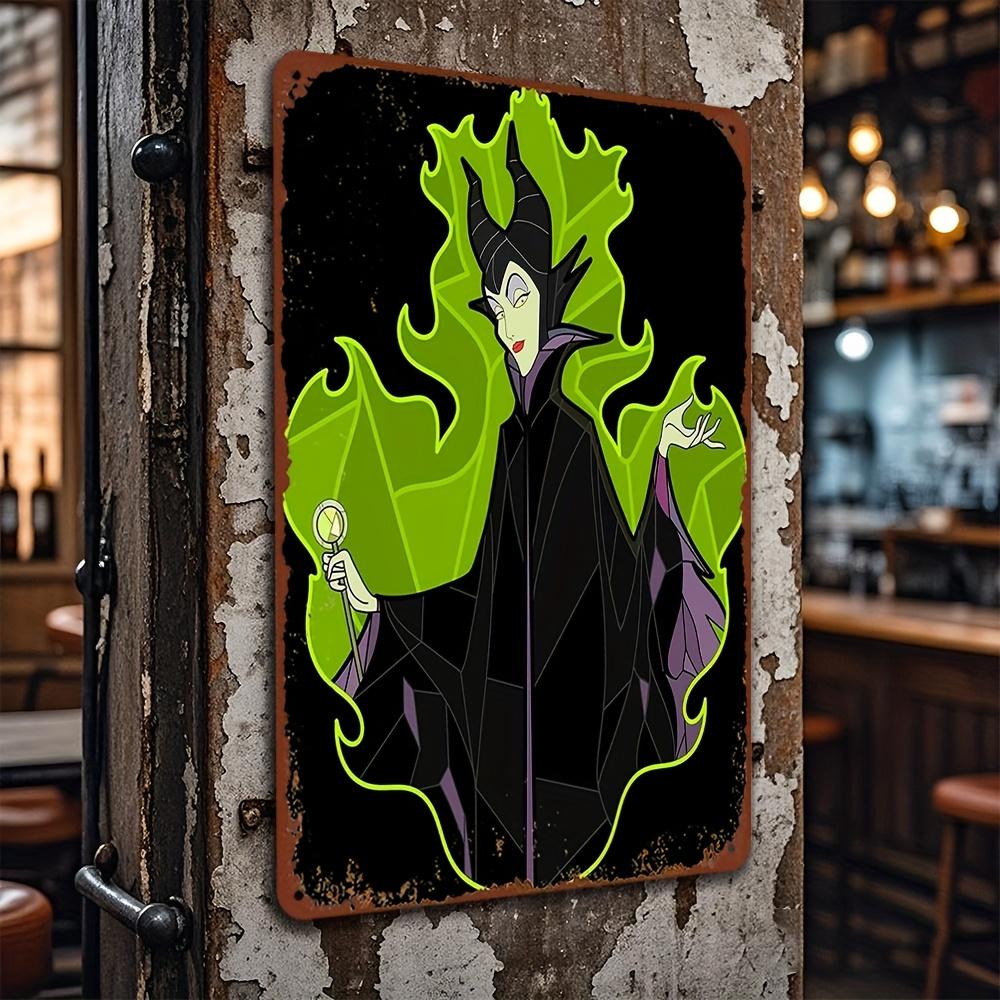 Maleficent & Aurora Themed Iron Wall Art - 8x12 Inch Vintage Metal Sign, Perfect for Home Decor, Bar, Office, or Gift for Birthd