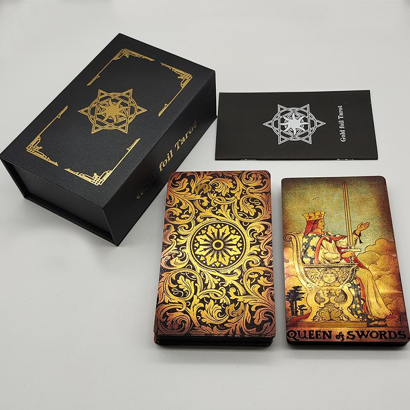 New Plastic Rider Waite Tarot Hot Stamping Gold Foil Tarot Exquisite Board Game Divination Cards For Collection