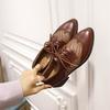 Fashion Summer Shoes Ladies Square Toe Female Footwear British Style Oxfords Women's Autumn 2025 New Retro Dress Preppy Leather Fall Fab