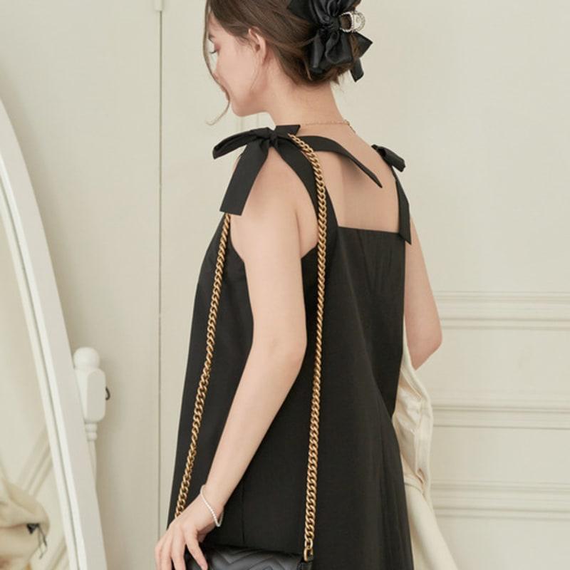 BESTY Clemence Leather Ribbon Hairclip