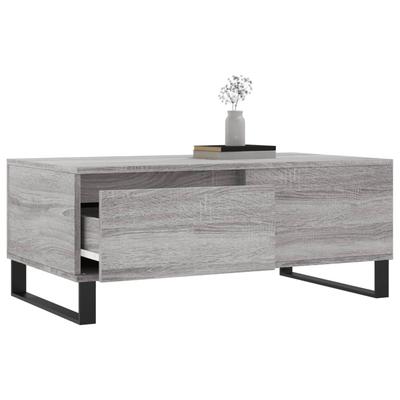 Coffee Table Gray Sonoma 90 X 50 X 36.5 Cm Particleboard