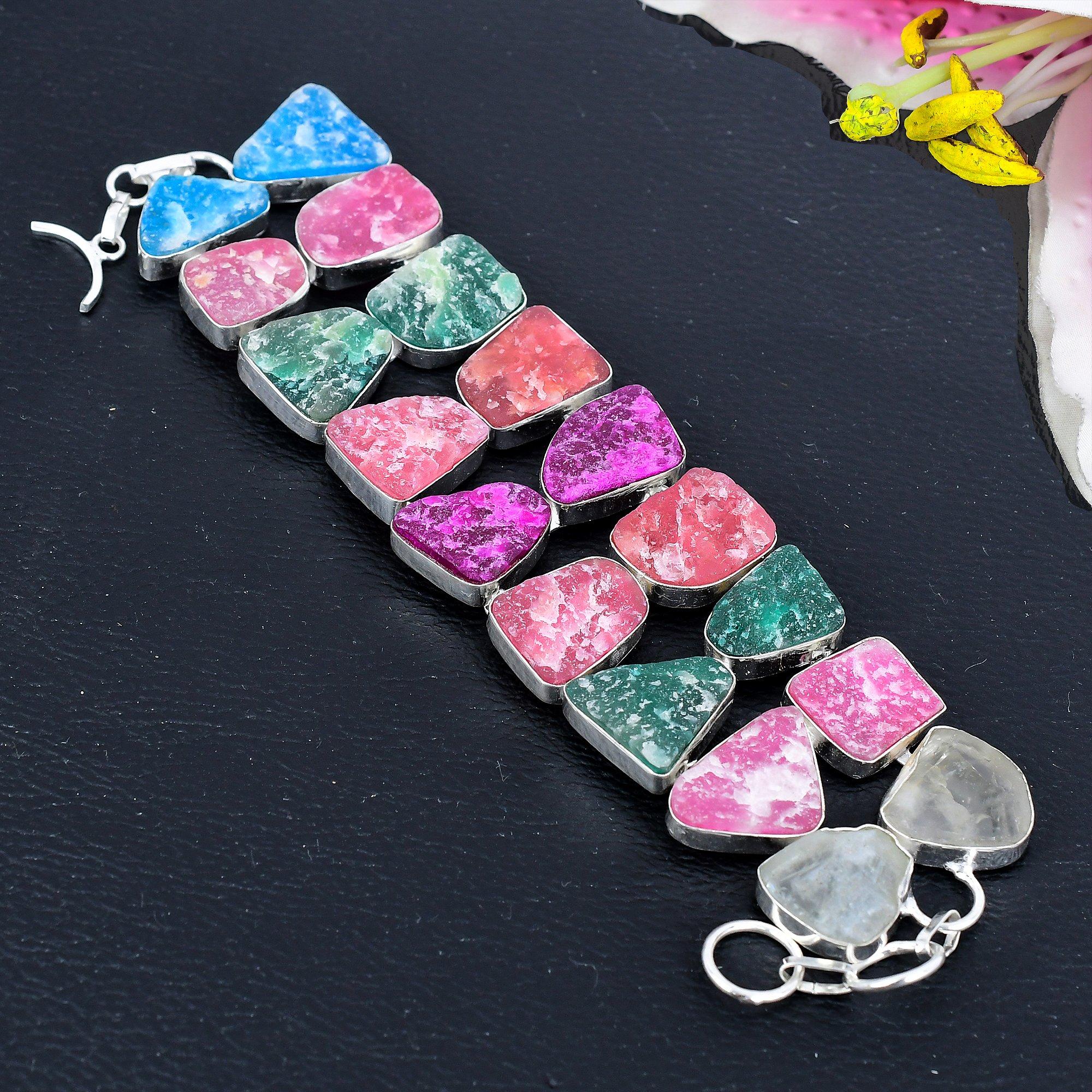 

Hememorphite Druzy Gemstone Handmade 925 Sterling Silver Bracelet 7-8 KG-1812