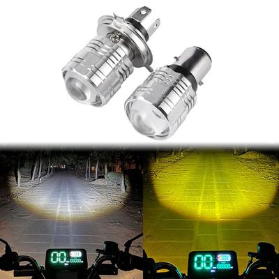 LED-Motorradscheinwerfer mit Fern- und Nahlicht, Doppelklauen-Linsenbirne, starkes Licht, 12 V, kondensierende Nachrüstleuchten für Elektrofahrräder