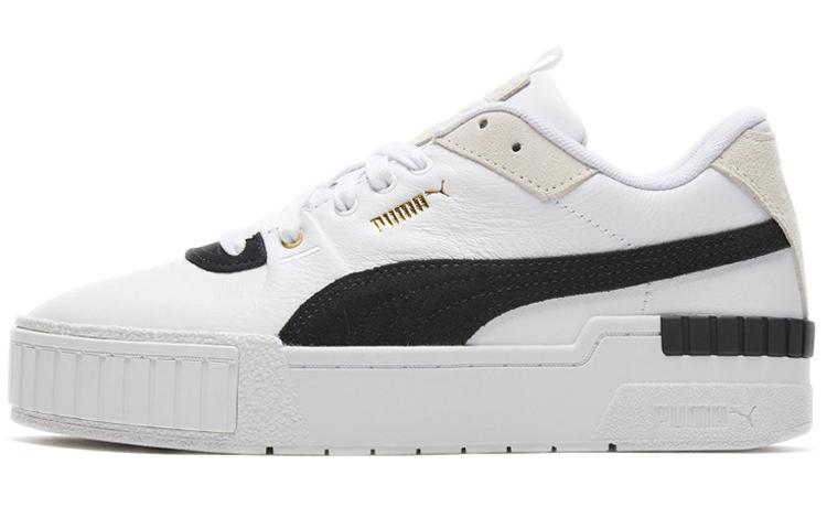 PUMA Cali Sport Heritage  White Black  Women s 373080-01 38.5