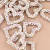 Perles en Argile Polymère en Forme de Cœur avec Cœur Creux et Strass Denses - Accessoires de Chaîne de Pendentif DIY