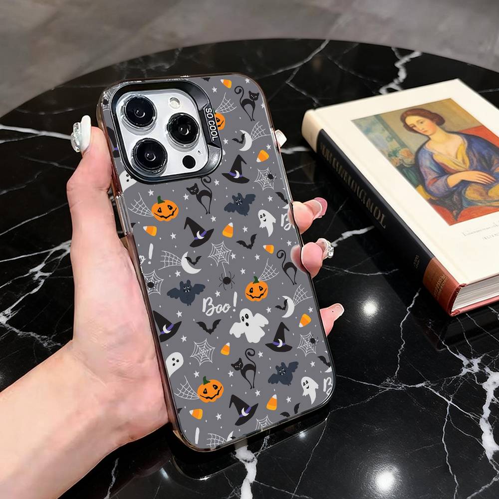 

Happy H-Halloween HH Phone Case For iPhone 17,16,15,14,13,12,11 Plus,Pro Max,XS,Colorful Silver Black Cover iPhoneXSMAX