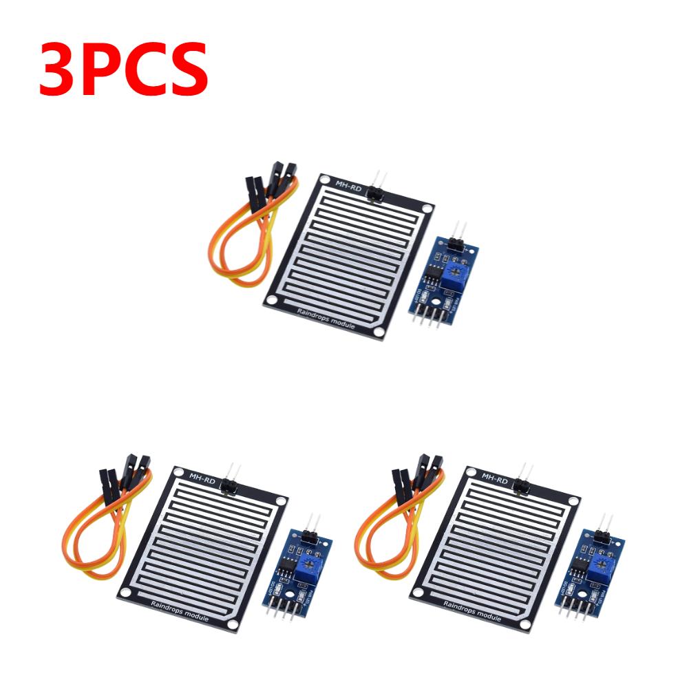 

Rain Drops Detection Moisture Monitor Sensor 3.3V-5V Monitor Weather Sensor Relay Board High Sensitivity for Arduino Robot Kit