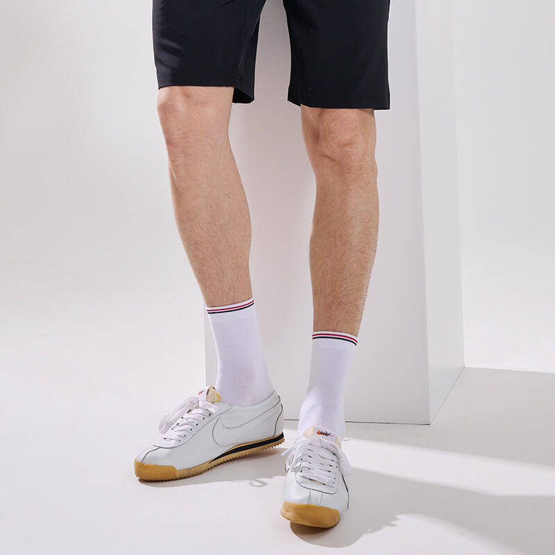 10 pairs of men s and women s preppy line mid-calf socks male