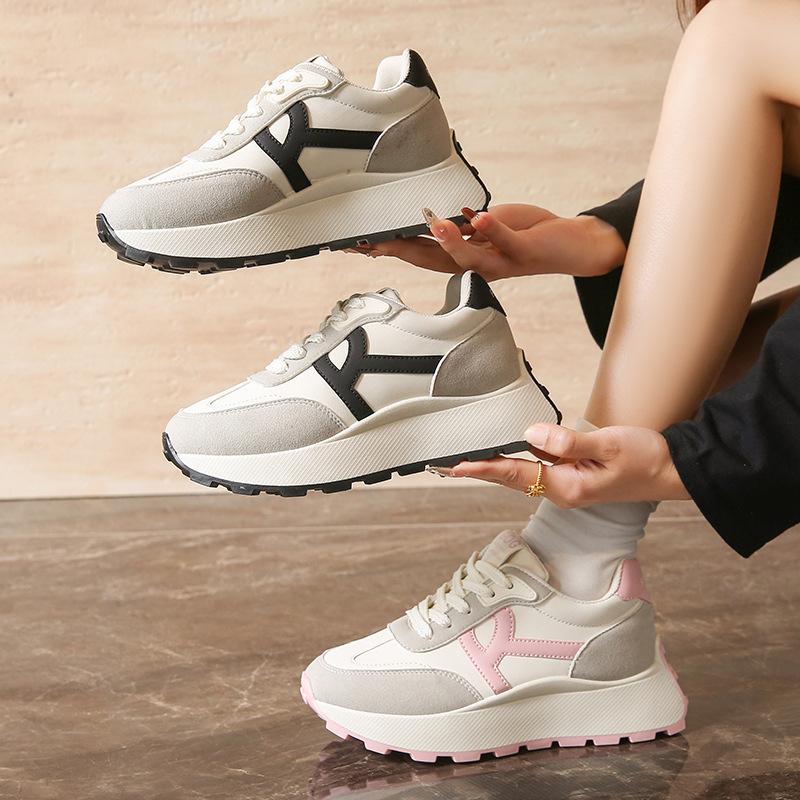 Platform dad shoes spring new lightweight casual student sports shoes soft-soled Forrest Gump shoes