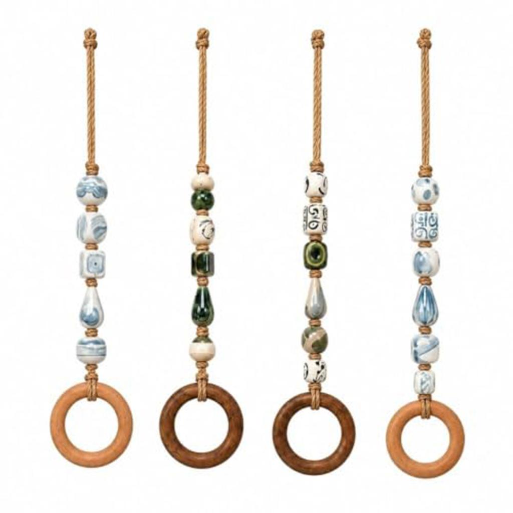 Beaded for Bathroom Wall Mounted Decorative Towel Holder with Hooks