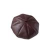 25 Early autumn new versatile painter hat British retro pu leather beret octagonal hat tide