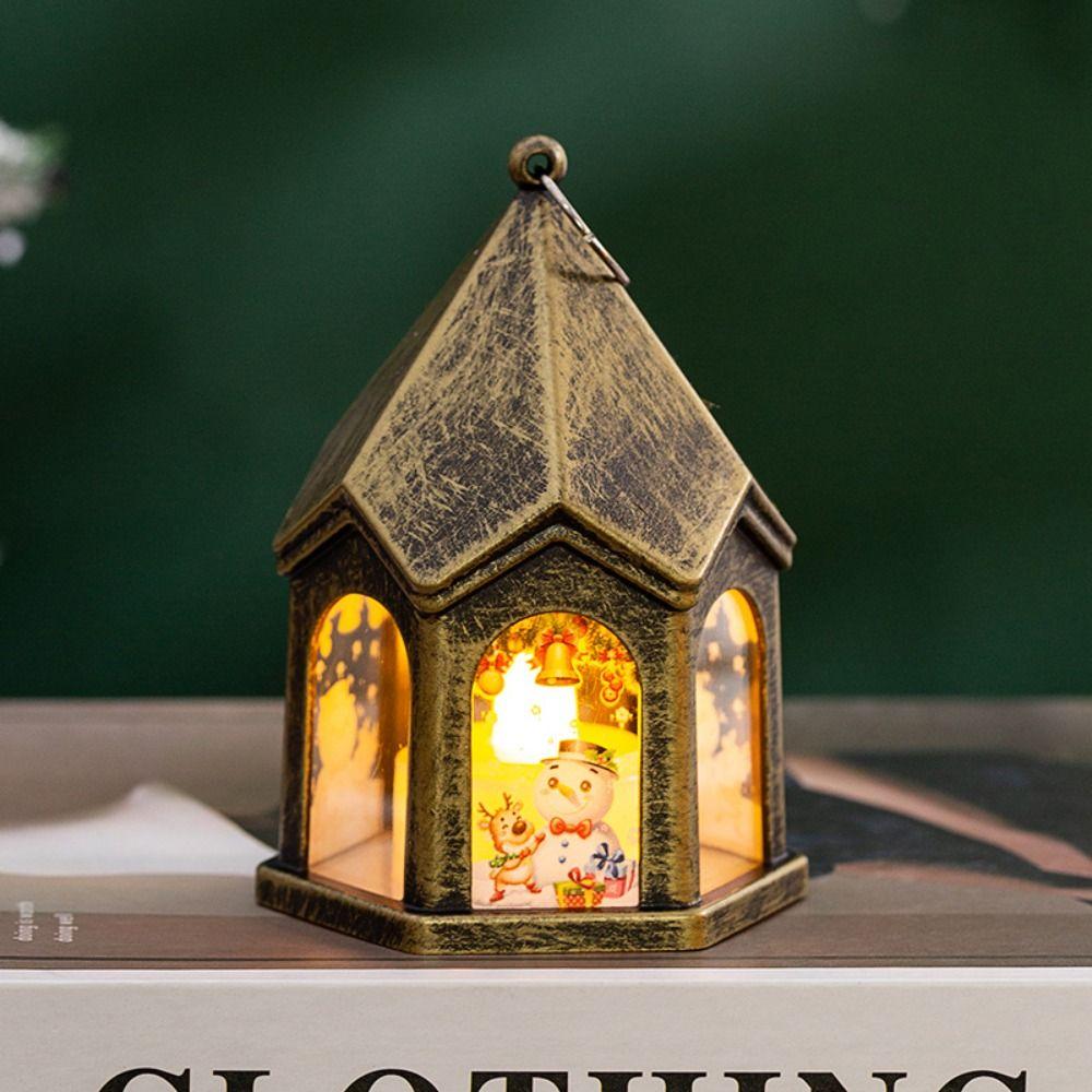 Luminous Wind Lantern Mini Merry Christmas Decor Kid Toys Vintage Nightlight Party Favors