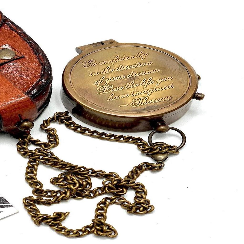 Engraved Pocket Compass Brass Nautical Compass, Handmade Compass, Christmas Gift, Gift for Husband, Mens Gift, Gift for Her, Wedding Gift