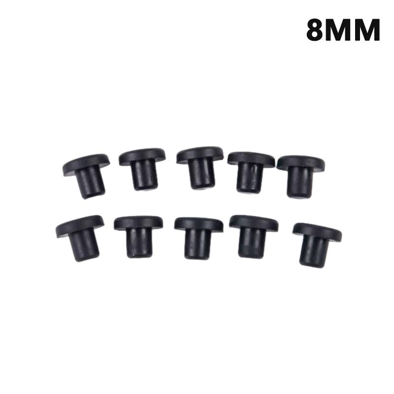 10Pcs Solid Rubber Hole Caps 3mm-12mm High Temperature Resistance T Type Silicone Seal Hole Plugs Dust-proof Gasket End Caps