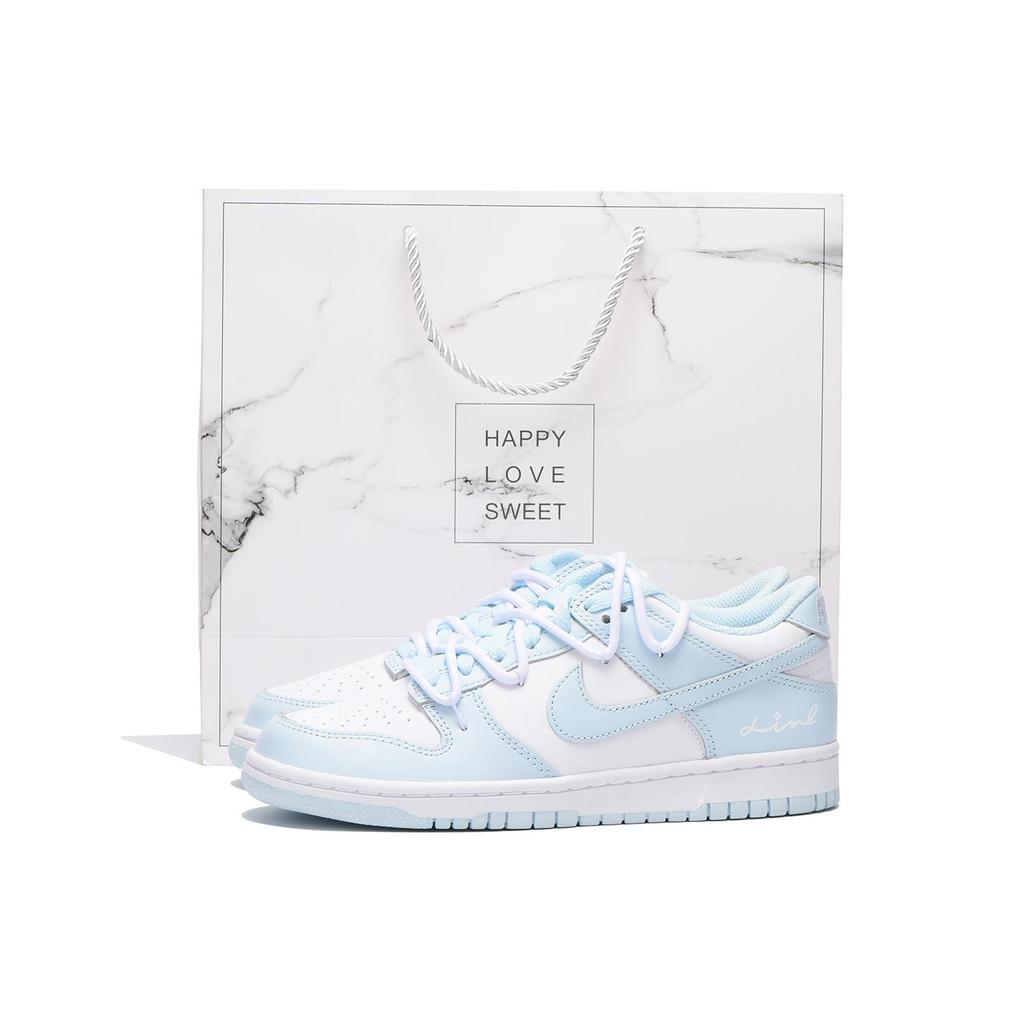 Nike Dunk Chestnut Coverage Slip Resistant Coverage Slip Resistant Low Top Skateboard Shoes GS Blue White FB9109-105(Team59-SBOX)