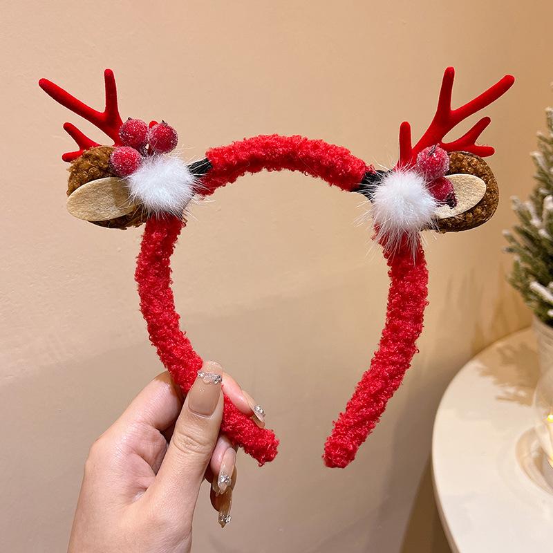 Mori Style Reindeer Antlers & Ears Hair Clip for Kids: Cute Christmas Headdress Accessory