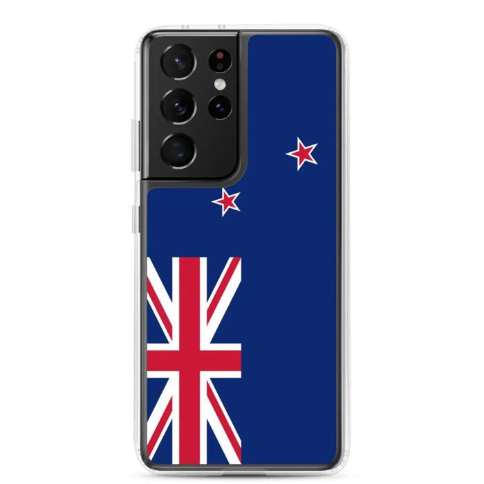 Coque Téléphone - Samsung - Galaxy S21 - Drapeau Nouvelle-Zélande - Souple - Multicolore