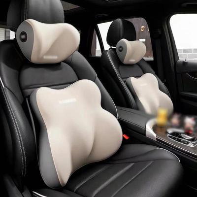 Memory Foam Car Universal Headrest Lumbar Cushion Back Cushion Lumbar Pillow Car Comfort Neck Pillow Car General Accessories