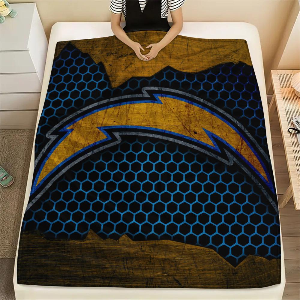 Los Angeles Chargers  Print Flannel Blanket, High quality Comfortable for All Seasons, Home Decor, Warmth and Comfort