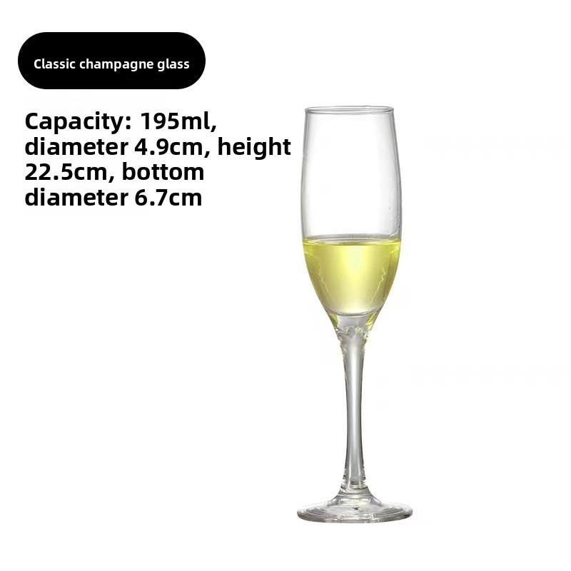 Crystal Champagne Flute Set for Sparkling Wine Cocktail Glass Home Use Creative Tall Stemware Elegant High Aesthetic Gift Box