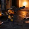Reusable Table Ornaments Halloween Sign, Spooky Ghost Grim Reaper Black Cat Pumpkin Scarecrow Party Supplies Wooden Tabletop Centerpiece for