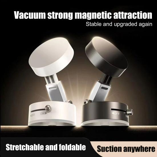 Magnetic Phone Holder with Vacuum Suction Cup 360 Degrees Rotating Universal Hands-free Portable Travel Folding Mobile Phone Mount