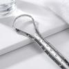 Stainless Steel Tongue Scraper, Portable Oral Care Tool, Removes Coating & Bad Breath, Easy to Clean
