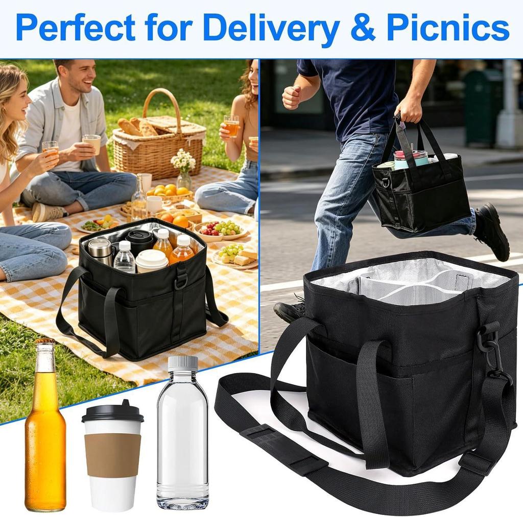 Large Capacity Waterproof Insulated Picnic Bag with Water Bottle Storage