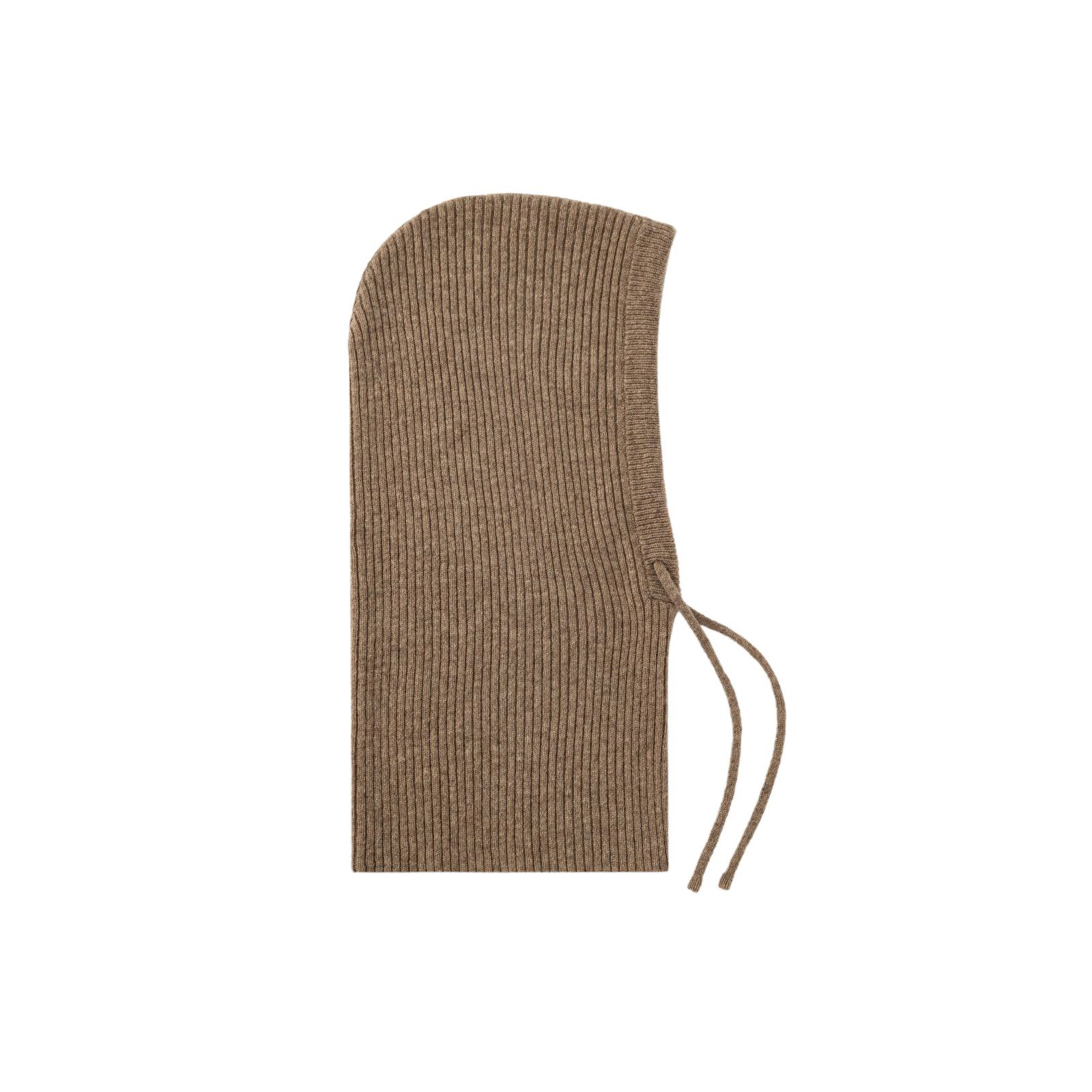 

Fashionable Solid Color Wool Balaclava Autumn And Winter Korean Style High-End Knitted Hat Simple Scarf Warm Knitted Hat One Size