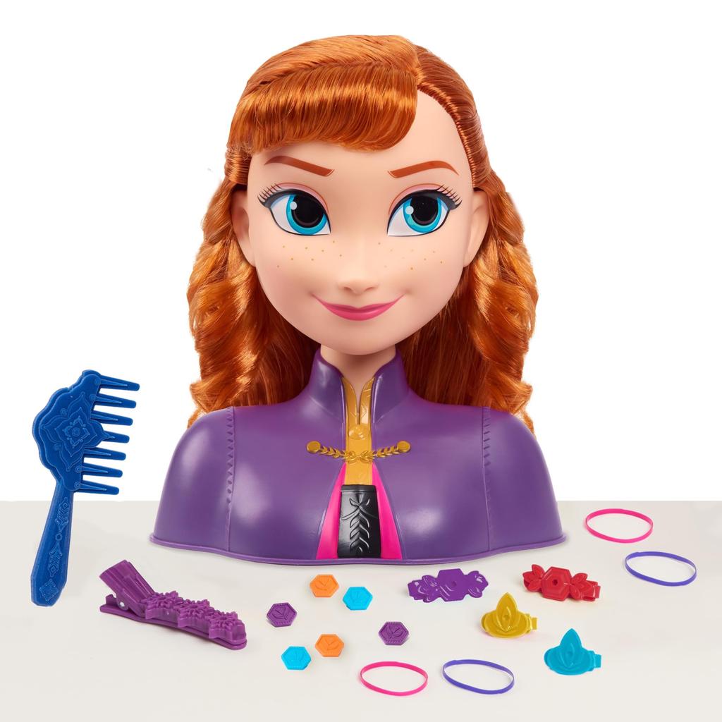 Just Play Disney Disney Frozen 2 Anna Styling Head Princess Toy Girls Stylish Hair Accessories Frozen [Frozen 2] [Product]