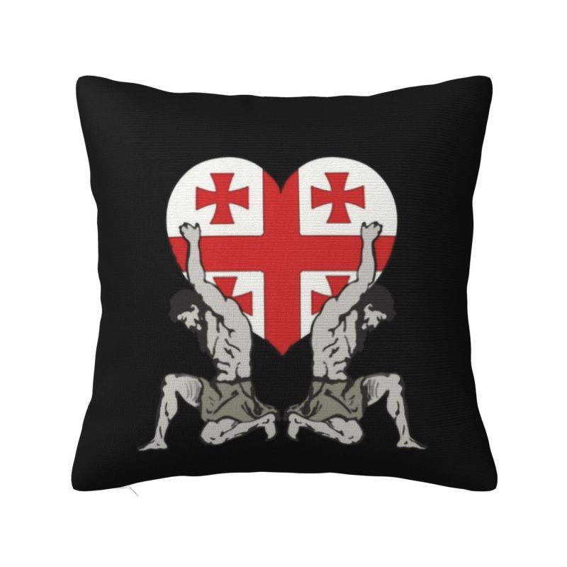 Custom Georgia Country Flag Map Pillow Home Decorative Nordic Georgian Proud Patriotic Outdoor Cushions Square Pillowcase