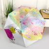 Floral Fantasy Automatic Opening/Closing Umbrella:Portable 3 Fold Design with 8 Bone Iron Frame Perfect for Fans,Travelers,and Daily Us