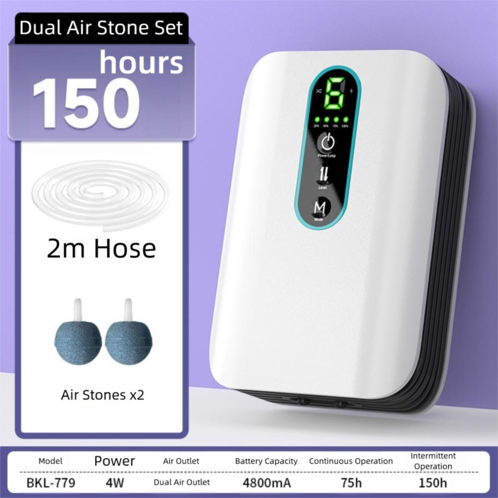 Single/Double Hole Fish Tank Air Pump Dual-Purpose Portable Air Pump  Household Use