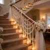 1Set Wedding Backdrop Wall Decor - Faux Large Pearl - DIY Beaded Garland White Ball Pendant & Figurine