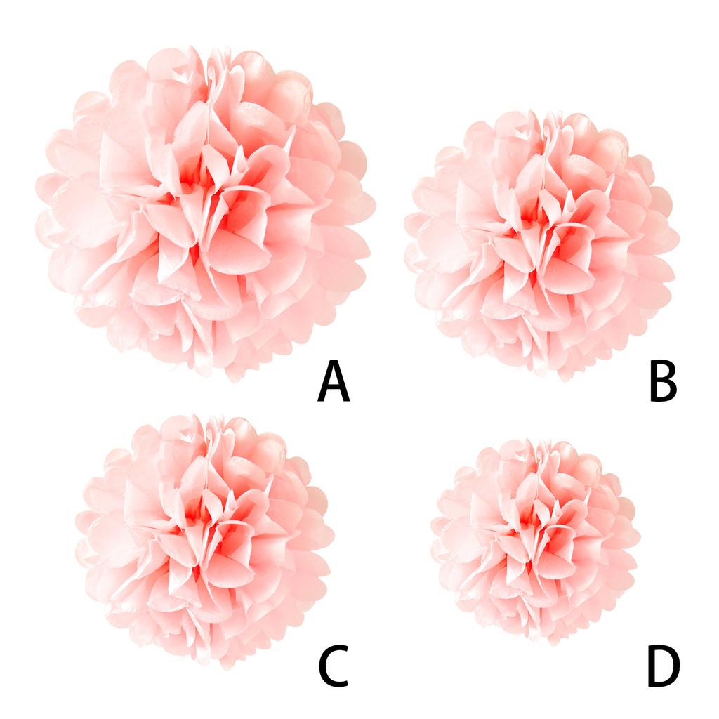 1pcs Set 7.8inch Pink Paper Flower Balls Paper For Birthday Party Pom Pom Paper Balls Hanging Flowers Pom Pom Paper