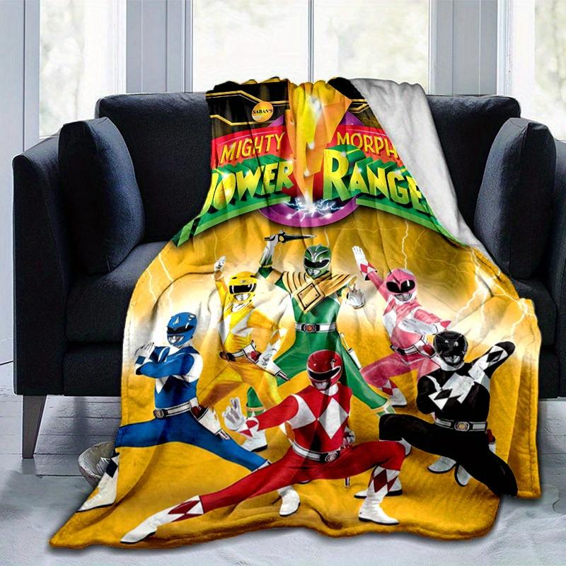 1pc, Mighty Morphin Power Rangers Home Decor Throw Blanket, Perfect for Couch, Bed, Travel, Camping, Car, Beach, Office Nap, Soft Coverlet Gift IdeaA0