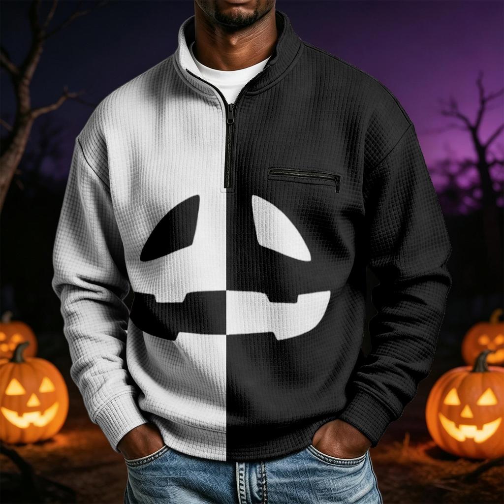 Men's Halloween Print Long Sleeve Sweatshirt