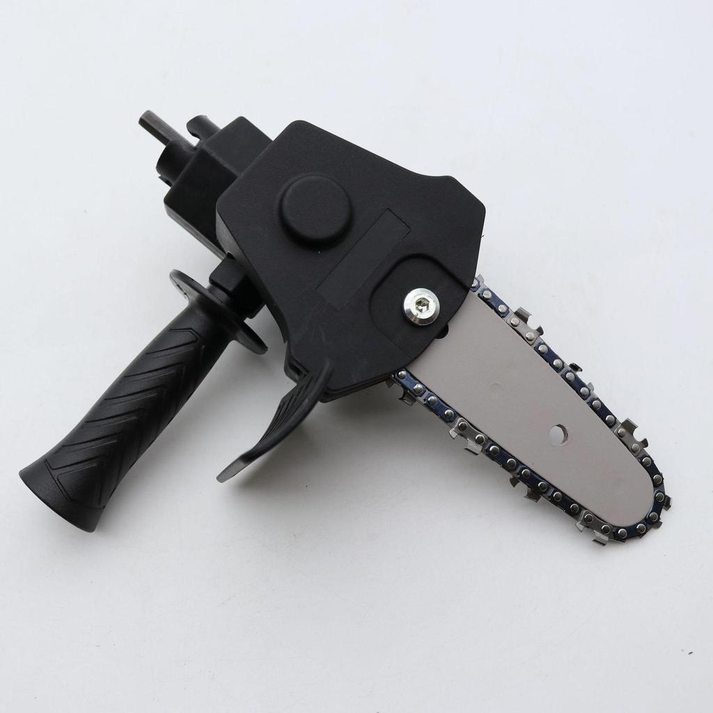 Electric Drill To Chainsaw Converter Kit with Fixed Bracket – Multifunctional Accessory for Cutting and Grinding.
