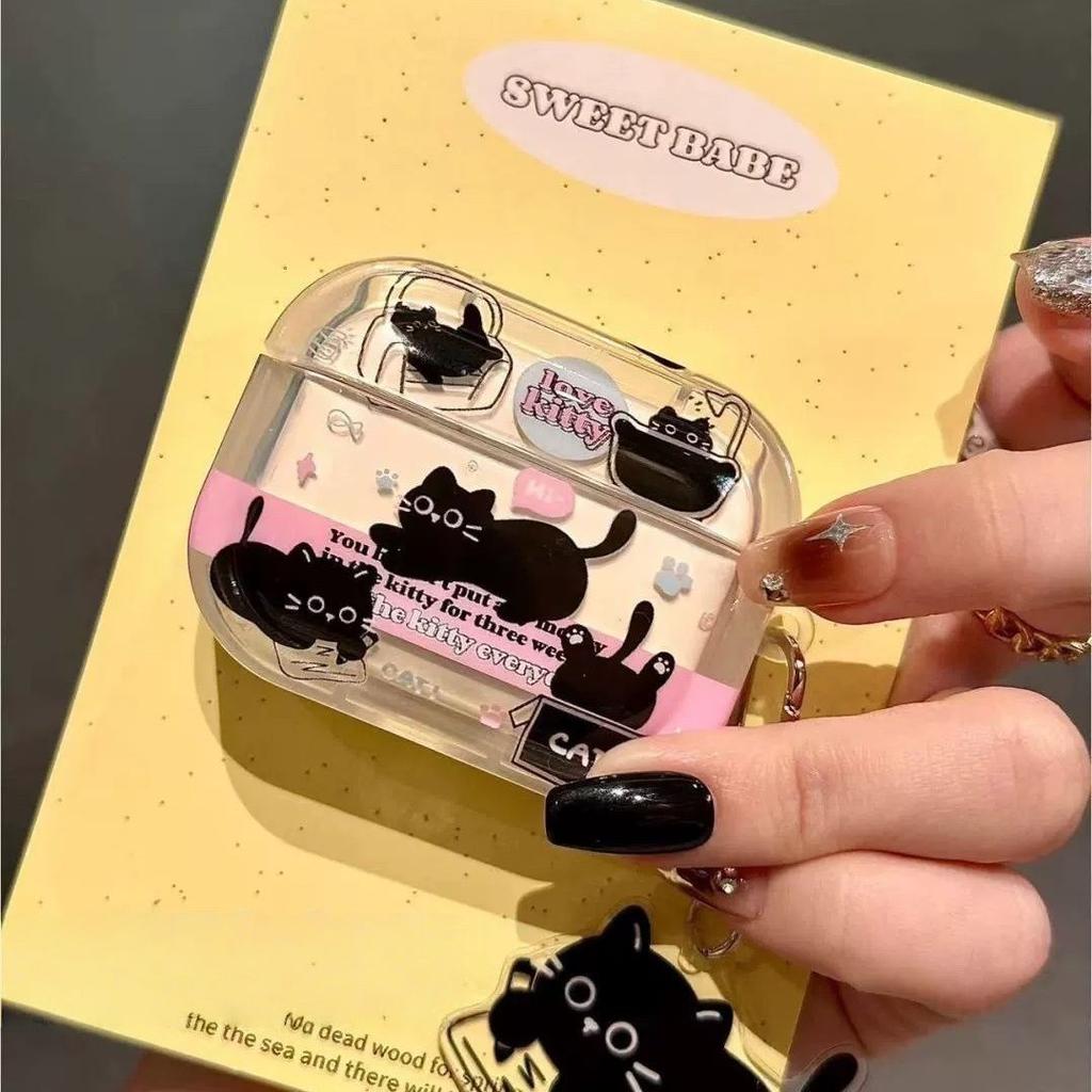 English black cat is suitable for airpodspro1 generation 1 generation Bluetooth protective case Apple AirPods 1 generation earphone case