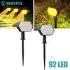 108/92 LED Solar Spotlight Outdoor Waterproof Landscape Light Adjustable Solar Garden Wall Lights Gardens Fence Pathway