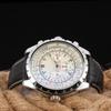 Men S Automatic Mechanical Watch with Leather Strap Fashion Wristwatch Calendar Date Display