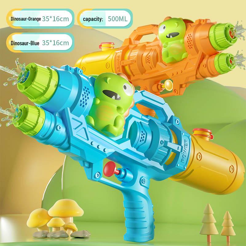 Dinosaur Duck Double Nozzle Water Gun – Large Beach Toy for Kids' Outdoor Water Play & Songkran Festival Fun