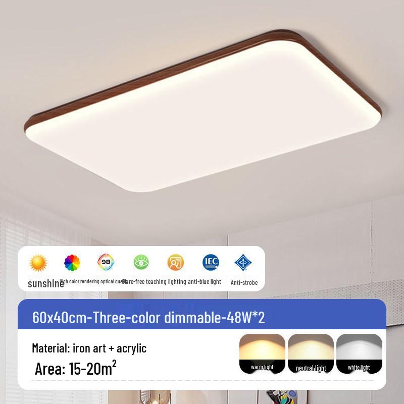 Original Wood LED Ceiling Light for Living, Study, Dining Rooms & Bedroom