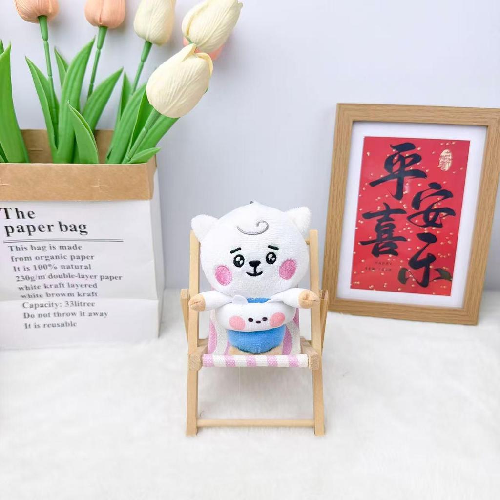 Cute Cartoon Pool Party Plush Toy Keychain - Children's Pendant Gift