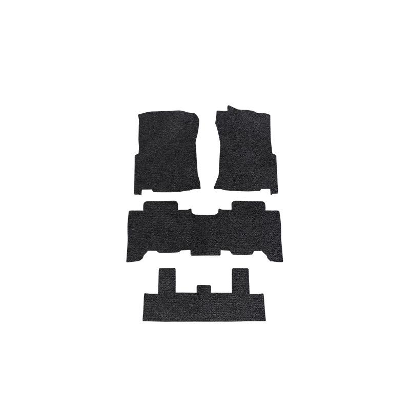 Detachable Black Nylon Floor Mats, Dirt-Resistant, Fit Toyota Prado 2014-2016.
