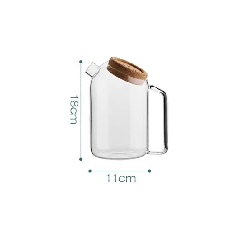 

Прозорий скляний чайник великої місткості – термостійкий чайник для офісу, чаю, соку та води 1000ML