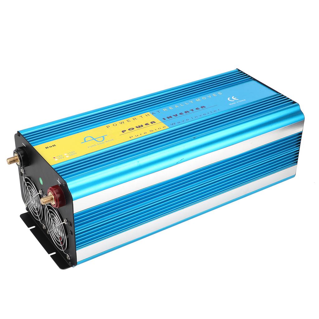 LCD USB Power Inverter Super Power Pure Sine Wave 2 Universal Plugs Dual Fan for Heat Dissipation 8000W