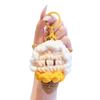 Soft Crochet Sheep Ice Cream Keychain Cute Knitted Lamb Bag Charm  Hanging Decoration