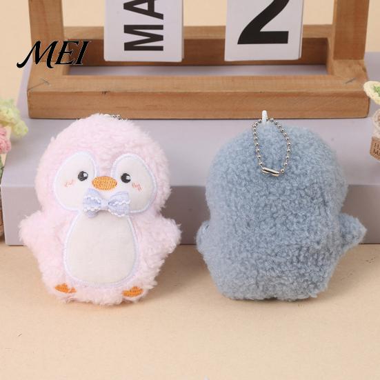 Stuffed Animal Toy Penguin Plush with Ball Chain, Cartoon Keychain Fluffy Backpack Charms Pendant, Doll for Bag Charm Portable Accessory